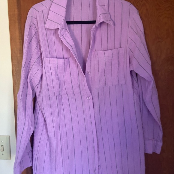 Monrow L Lavendula Shirt Dress - Picture 3 of 3